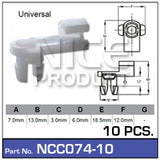 Door Clip Pkt 10 NCC074-10 - Nice Products | Universal Auto Spares
