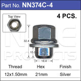 Wheel Nut NN374C-4 - Nice Products | Universal Auto Spares