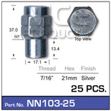 Wheel Nuts pk25 NN103-25 - Nice Products | Universal Auto Spares