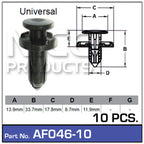 Fasteners Pkt 10 AF046-10 - Nice Products | Universal Auto Spares