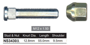 Stud & Nut NS3430A - Nice Products | Universal Auto Spares