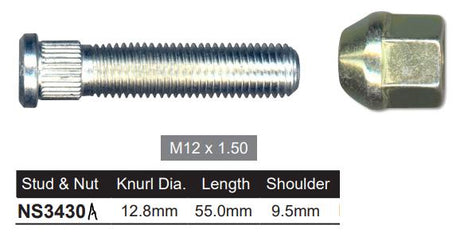 Stud & Nut NS3430A - Nice Products | Universal Auto Spares