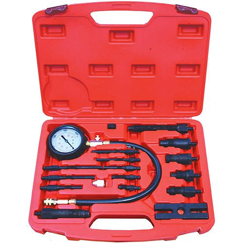 19 Piece Diesel Engine Compression Tester Kit 1000psi Gauge - PKTool | Universal Auto Spares