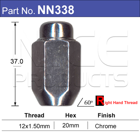 Wheel Nut NN338 - Nice Products | Universal Auto Spares