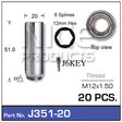 Wheet Nuts Pack (20) J351-20 - Nice Products | Universal Auto Spares