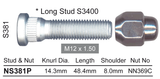 Stud & Nut NS381P - Nice Products | Universal Auto Spares