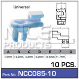Door Clip Pkt 10 NCC085-10 - Nice Products | Universal Auto Spares