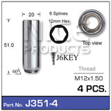 Chrome Nut J351-4 - Nice Products | Universal Auto Spares