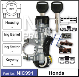 Ignition & Switch Fits Honda NIC991 - Nice Products | Universal Auto Spares