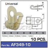 Fasteners Pkt 10 AF349-10 - Nice Products | Universal Auto Spares