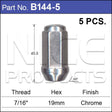 Chrome Nuts pk5 B144-5 - Nice Products | Universal Auto Spares