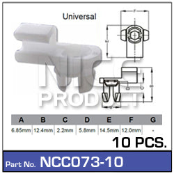 Door Clip Pkt 10 NCC073-10 - Nice Products | Universal Auto Spares