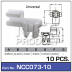 Door Clip Pkt 10 NCC073-10 - Nice Products | Universal Auto Spares