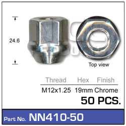 Wheel Nuts pk50 NN410-50 - Nice Products | Universal Auto Spares