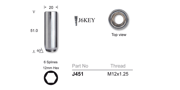 Chrome Nut J451 - Nice Products | Universal Auto Spares