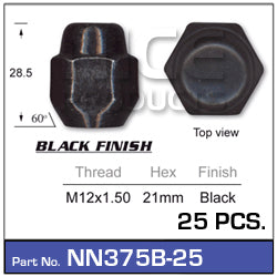 Wheel Nuts pk25 NN375B-25 - Nice Products | Universal Auto Spares