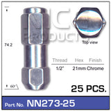 Wheel Nuts pk25 NN273-25 - Nice Products | Universal Auto Spares