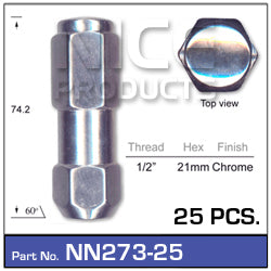 Wheel Nuts pk25 NN273-25 - Nice Products | Universal Auto Spares
