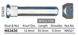 Long Stud & Nut NS3430 - Nice Products | Universal Auto Spares