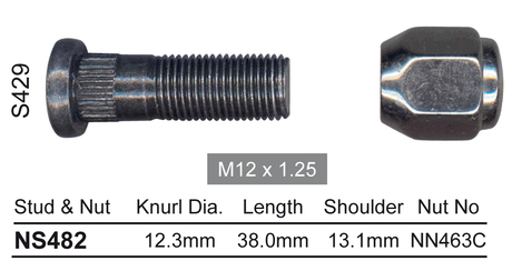 Stud & Nut NS482 - Nice Products | Universal Auto Spares
