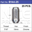 Chrome Nuts pk25 B144-25 - Nice Products | Universal Auto Spares