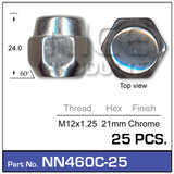 Wheel Nuts pk25 NN460C-25 - Nice Products | Universal Auto Spares