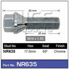 One Piece Bolt NR635 - Nice Products | Universal Auto Spares