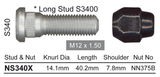 Stud & Nut NS340X - Nice Products | Universal Auto Spares