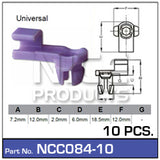 Door Clip Pkt 10 NCC084-10 - Nice Products | Universal Auto Spares