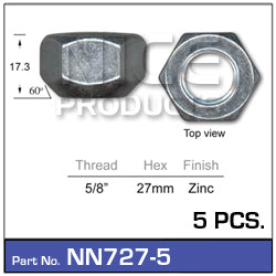 Wheel Nut NN727-5 - Nice Products | Universal Auto Spares