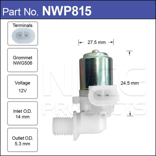 Washer Pump NWP815 - Nice Products | Universal Auto Spares