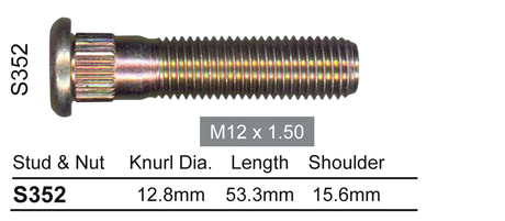Wheel Stud S352 - Nice Products | Universal Auto Spares