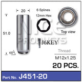 Wheel Nuts Pack (20) J451-20 - Nice Products | Universal Auto Spares