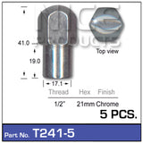 Chrome Nuts pk5 T241-5 - Nice Products | Universal Auto Spares