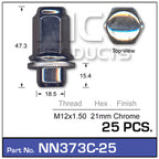 Wheel Nuts pk25 NN373C-25 - Nice Products | Universal Auto Spares