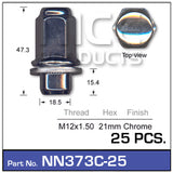 Wheel Nuts pk25 NN373C-25 - Nice Products | Universal Auto Spares