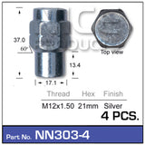 Wheel Nut NN303-4 - Nice Products | Universal Auto Spares