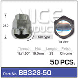 Wheel Nut Ball Taper BB328-50 - Nice Products | Universal Auto Spares