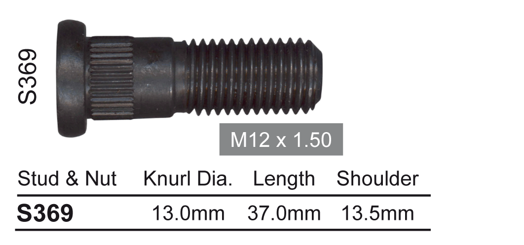 Wheel Stud S369 - Nice Products | Universal Auto Spares