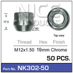 Wheel Nuts NK302-50 - Nice Products | Universal Auto Spares