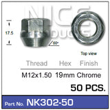 Wheel Nuts NK302-50 - Nice Products | Universal Auto Spares