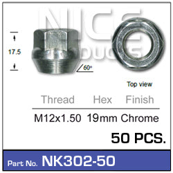 Wheel Nuts NK302-50 - Nice Products | Universal Auto Spares