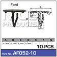 Fasteners Pkt 10 AF052-10 - Nice Products | Universal Auto Spares