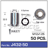 Chrome Nut pk50 J432-50 - Nice Products | Universal Auto Spares
