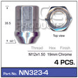 Wheel Nuts pk4 NN323-4 - Nice Products | Universal Auto Spares