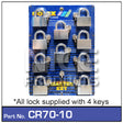 Padlock 70mm pk 10 CR70-10 - Nice Products | Universal Auto Spares