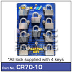 Padlock 70mm pk 10 CR70-10 - Nice Products | Universal Auto Spares
