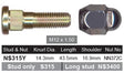 Stud & Nut NS315Y - Nice Products | Universal Auto Spares