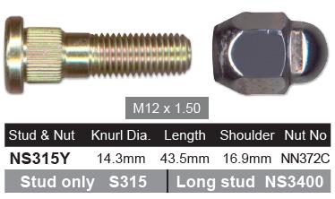 Stud & Nut NS315Y - Nice Products | Universal Auto Spares