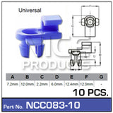 Door Clip Pkt 10 NCC083-10 - Nice Products | Universal Auto Spares